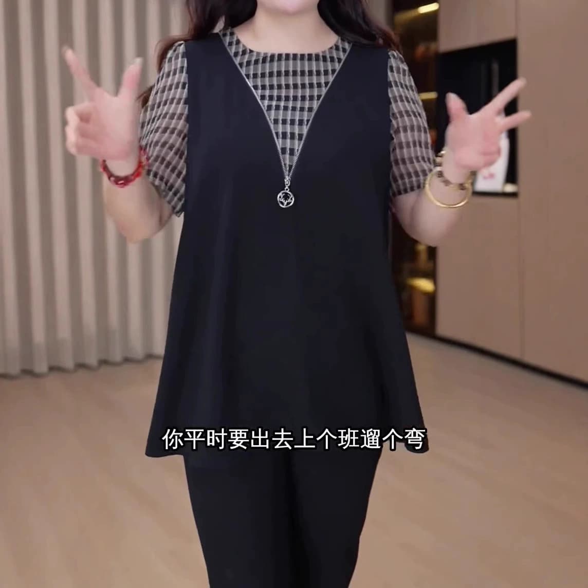 Летний новый стиль, легкая и зрелая мода, повседневная клетчатая рубашка на молнии, элегантная свободная рубашка большого размера, топы для женщин