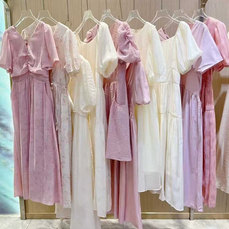 [Mivanxuan] платье Counter Brand, лето 2025, французская ретро-элегантная юбка с талией, хвостовые товары, оптовая продажа