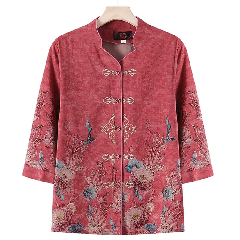 Бабушкина рубашка, тонкая, летняя женская рубашка среднего и пожилого возраста, топ с рукавом три четверти, женская одежда 60 и 70 лет.