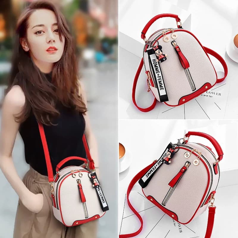 Женская сумка-рюкзак корейской версии 2025 года, новая, маленькая, на одно плечо, кроссбоди, модная, в стиле преппи, для студенток колледжа